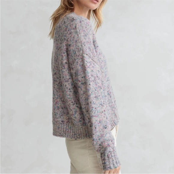 Jenni Kayne Cropped Cocoon Crewneck in Multi Marl - Picture 2 of 14